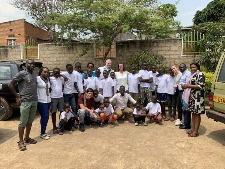 Creech family visiting Rising Above The Storms youth center in Rwanda