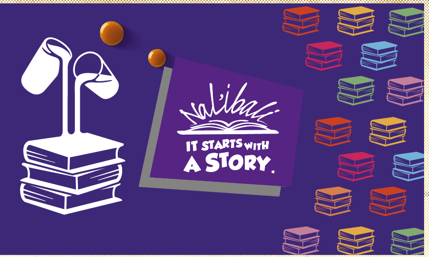 graphic reads: it starts with a story