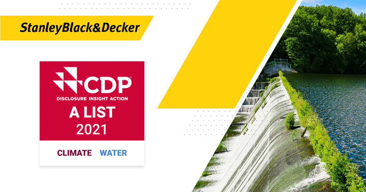 Stanley black and decker CDP A list 2021: Climate and Water