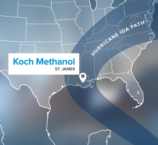 map of hurricane ida