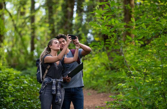 couple in the wilderness