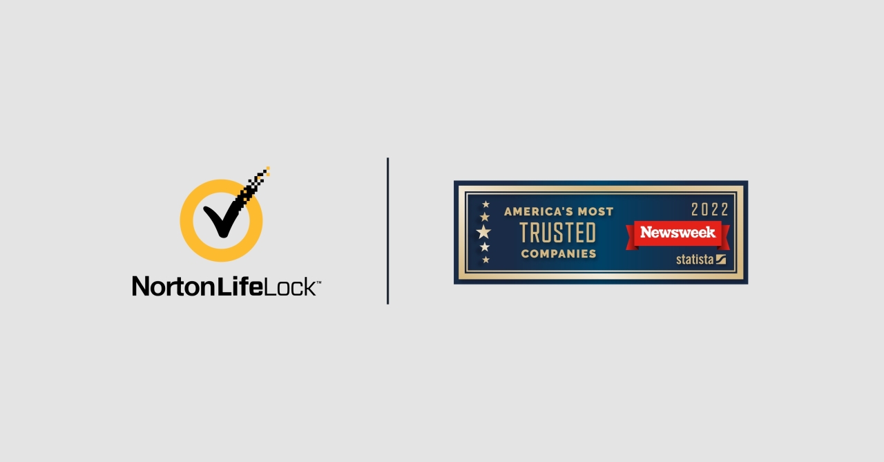 NortonLifeLock and America's Most Trusted Companies logos