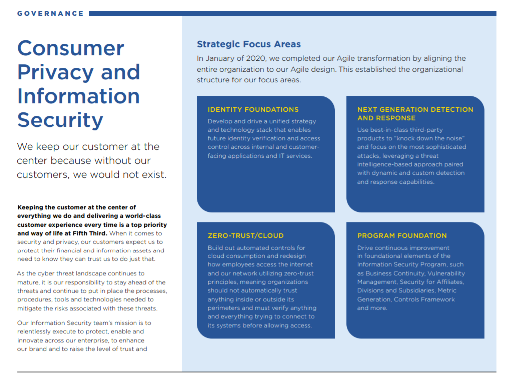 Infographic reads: Consumer privacy and information security