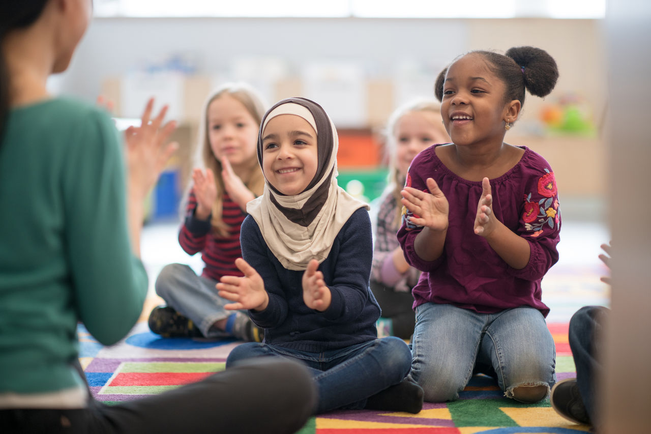 Children clapping