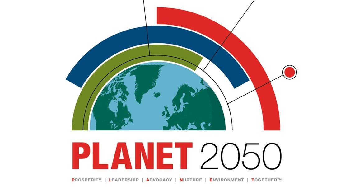 Graphic reads: Planet 2050