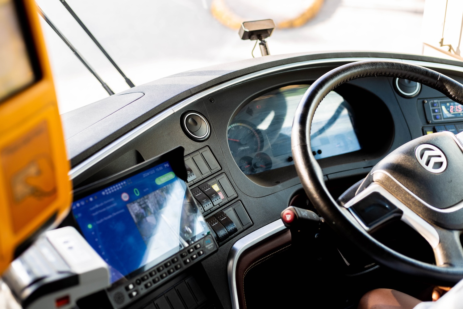 dashboard of Jamaica CNG bus