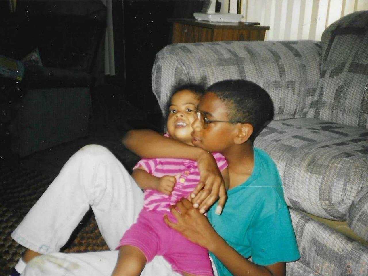 Shavonn as a young child with brother, Jerry Jr.