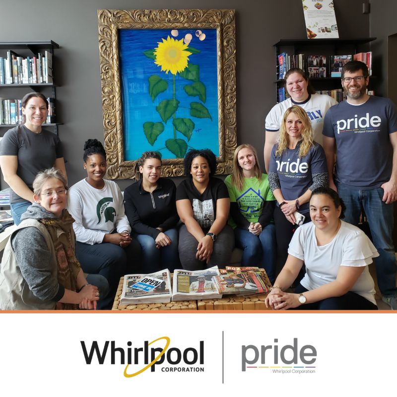 PRIDE group with Whirlpool and pride logos