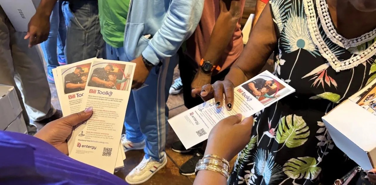 handing out information forms