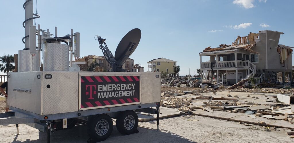 T-Mobile deploys a small satellite during Hurricane Michael in 2018