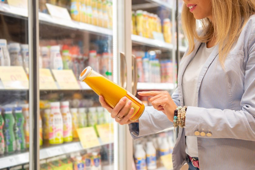 person shopping for a drink