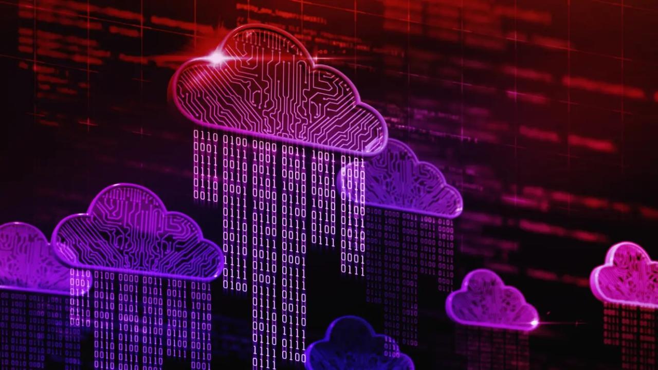 drawing of data coming from a cloud