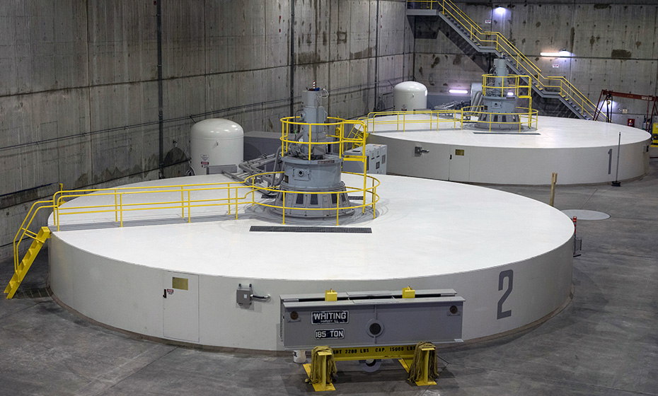 large industrial tank in a cement room