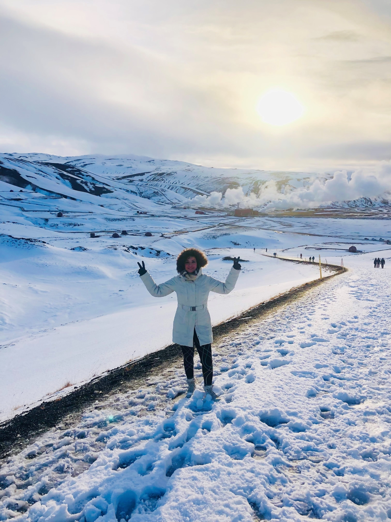 Ghazal Izadi in the field, Iceland