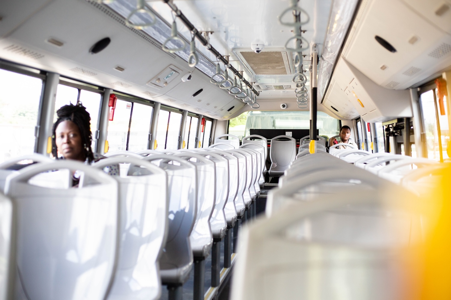 inside Jamaica CNG bus