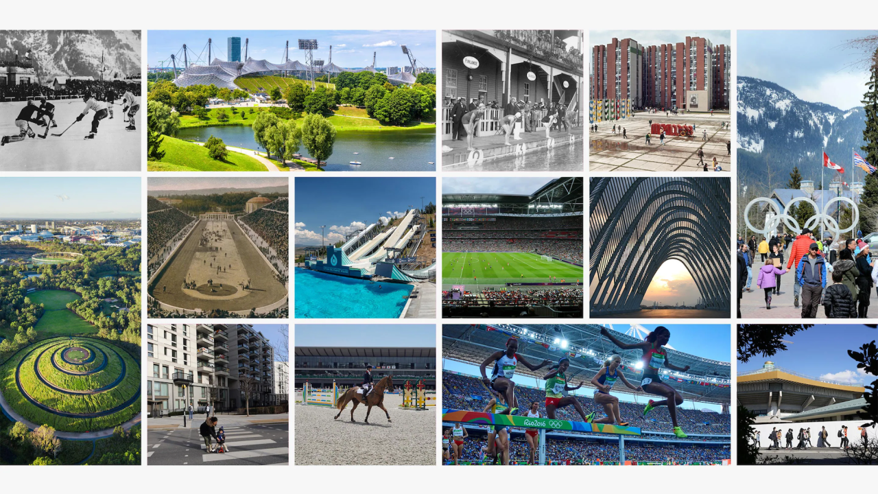 photo collage of olympic venues