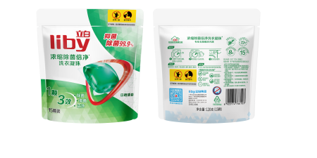 liby detergent package front and back, in a foreign language