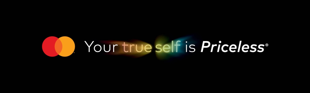 Mastercard logo next to text: Your true self is priceless