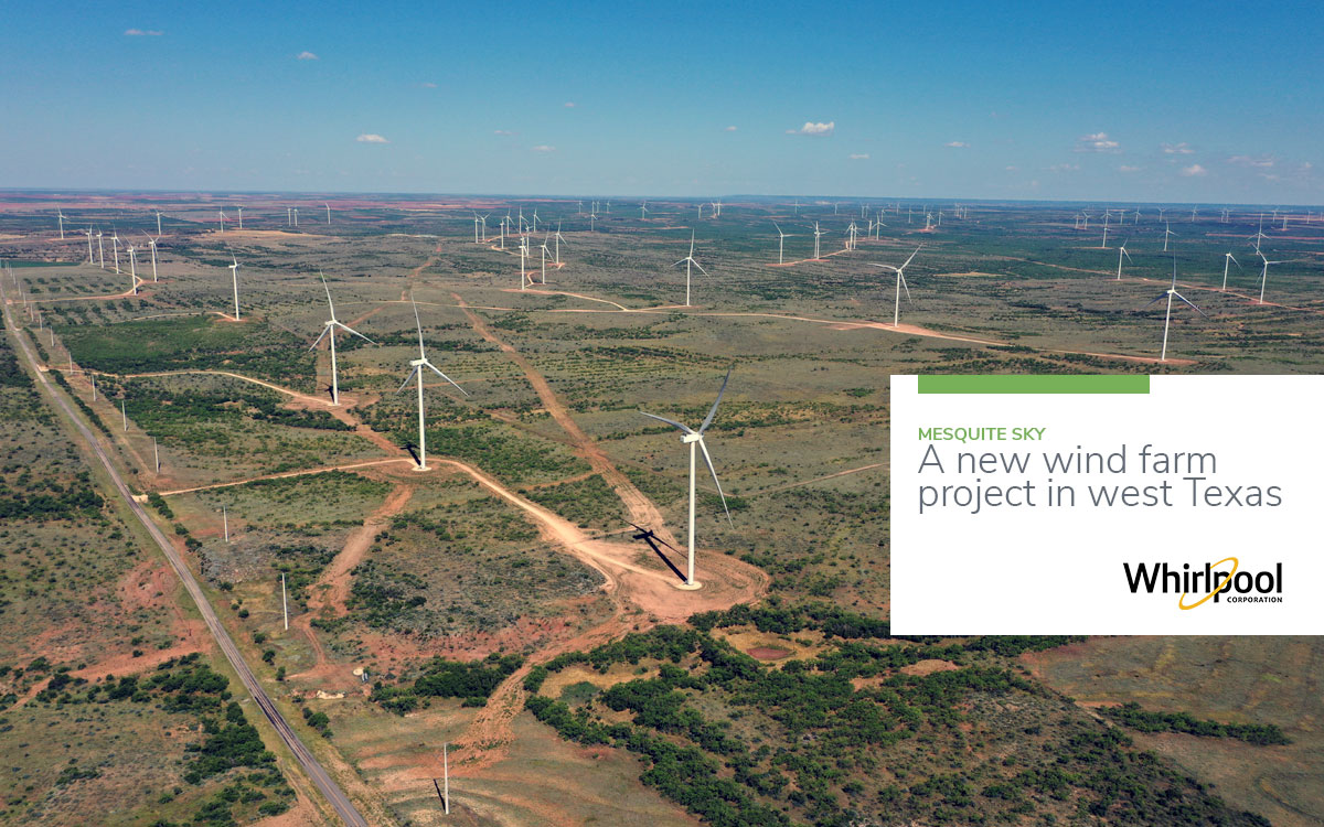 aerial view of wind farm