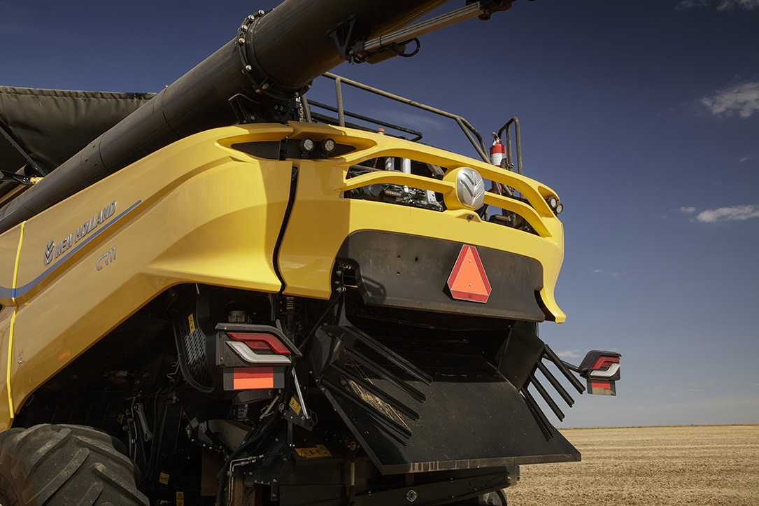 closeup of farm machinery