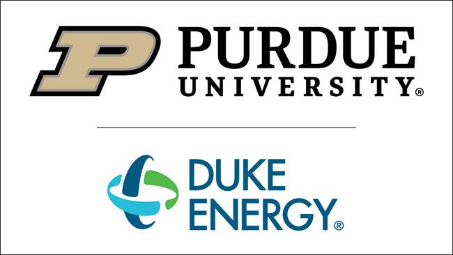 Logos for Purdue University and Duke Energy