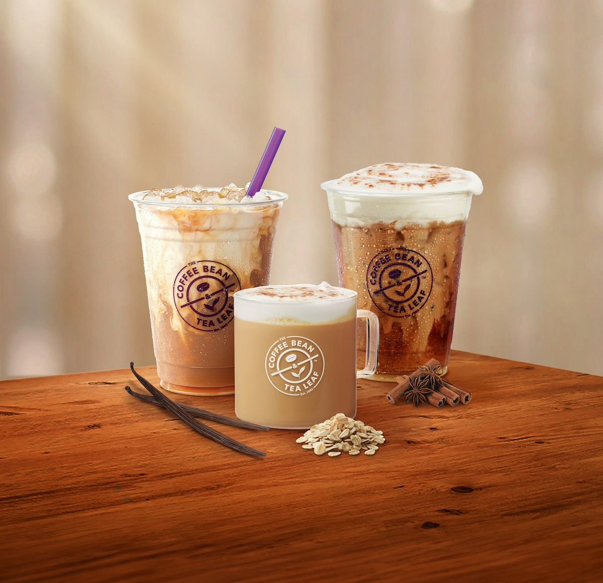 oat milk lattes at the coffee bean and tea leaf - new plant-based foods for 2024