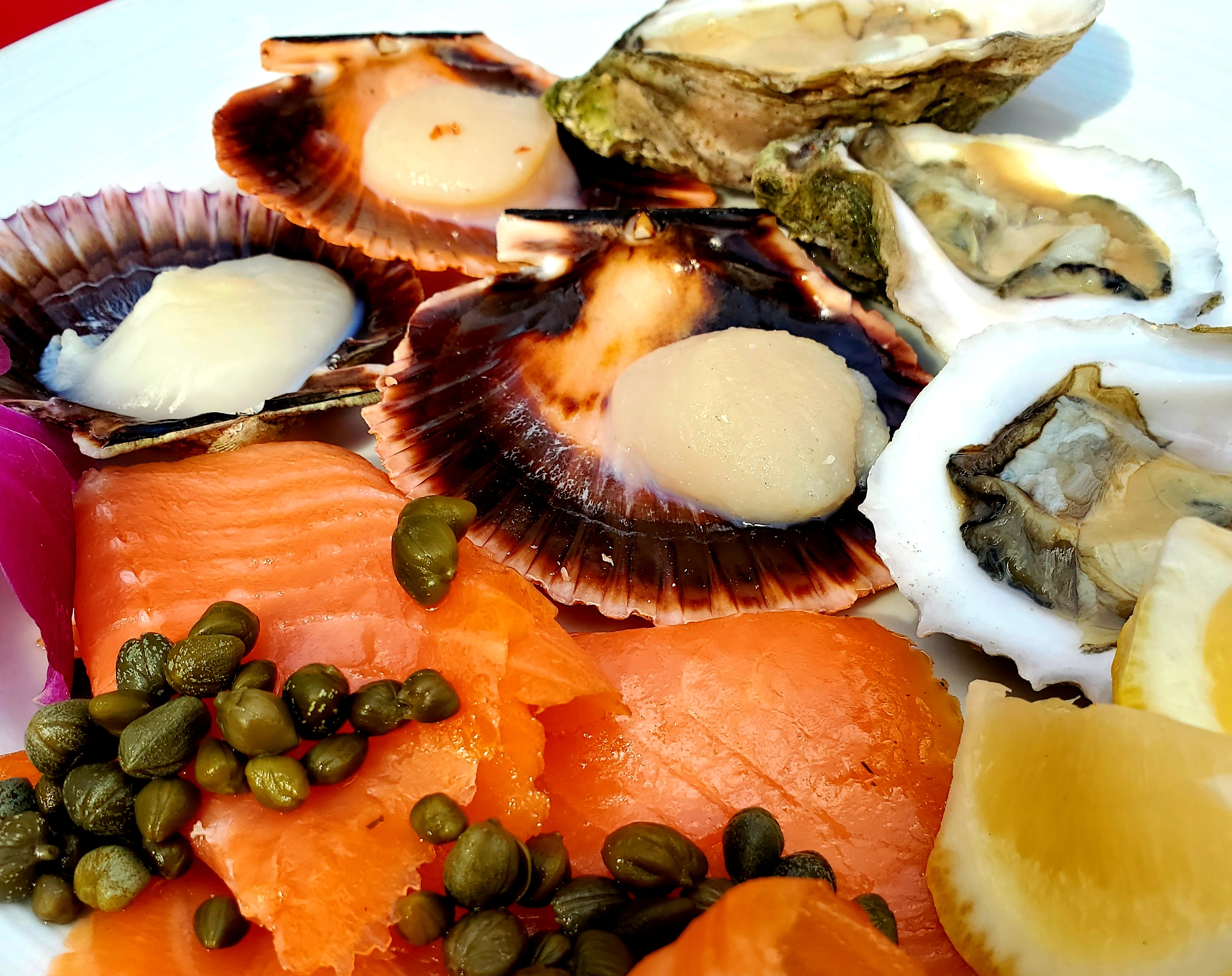 Oysters and scallops were harvested on the nearby shores of Santa Barbara County