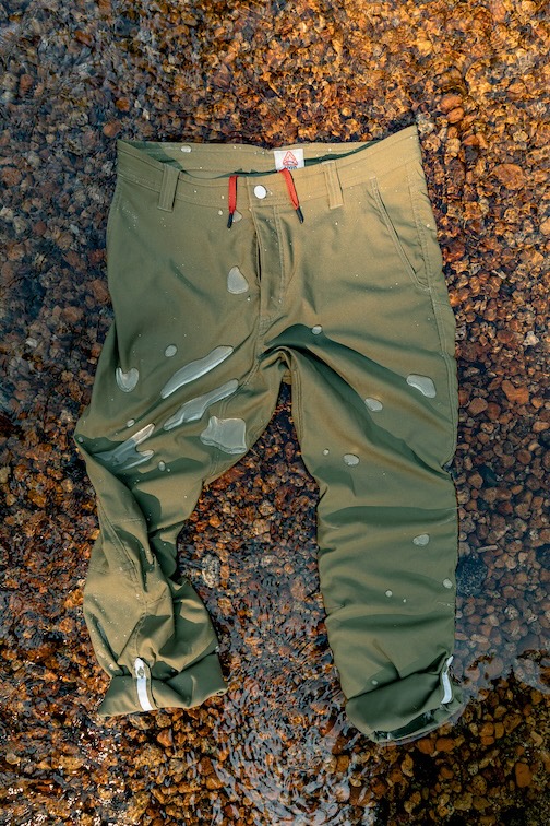 Livsn pants made from recycled buoys