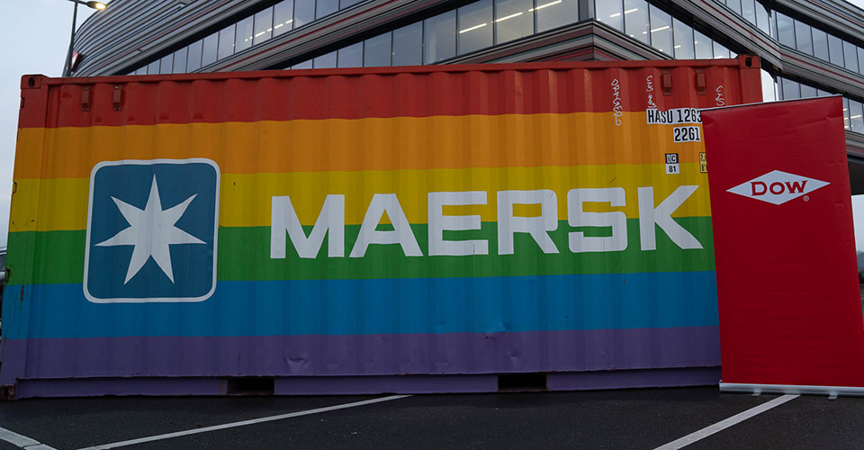 rainbow shipping container