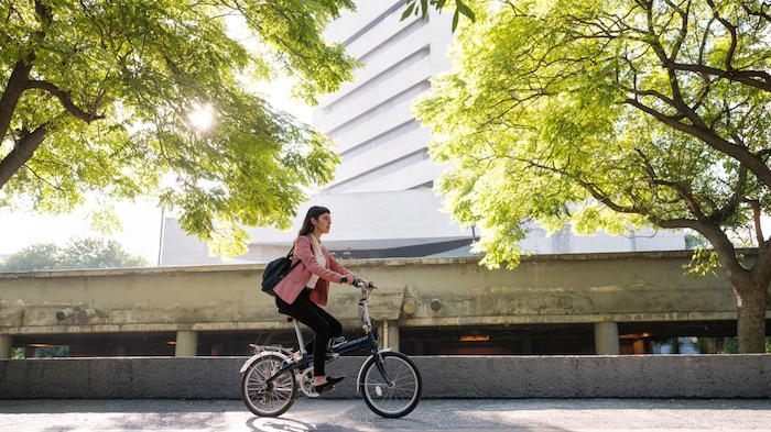 Person riding a bike