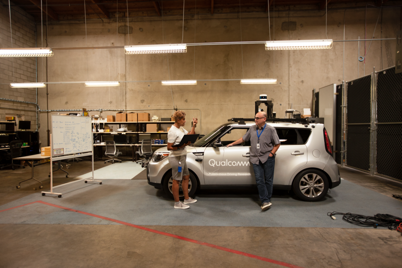 2 Engineers in a auto testing lab