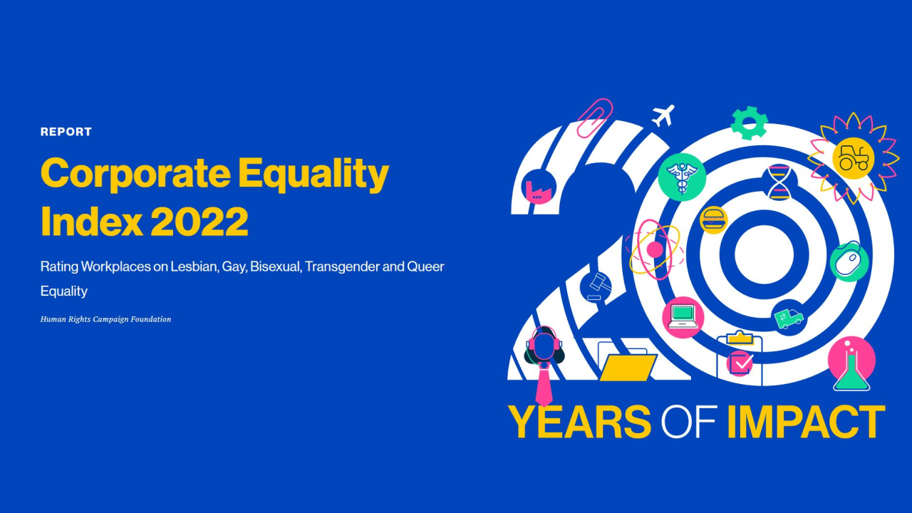 Corporate Equality Index 2022 20 Years Graphic