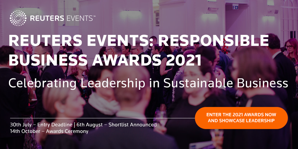 Reuters Events: Responsible Business Awards. 2021 graphic