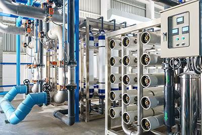 An industrial reverse osmosis system.