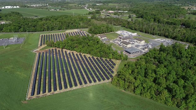fields with solar panels