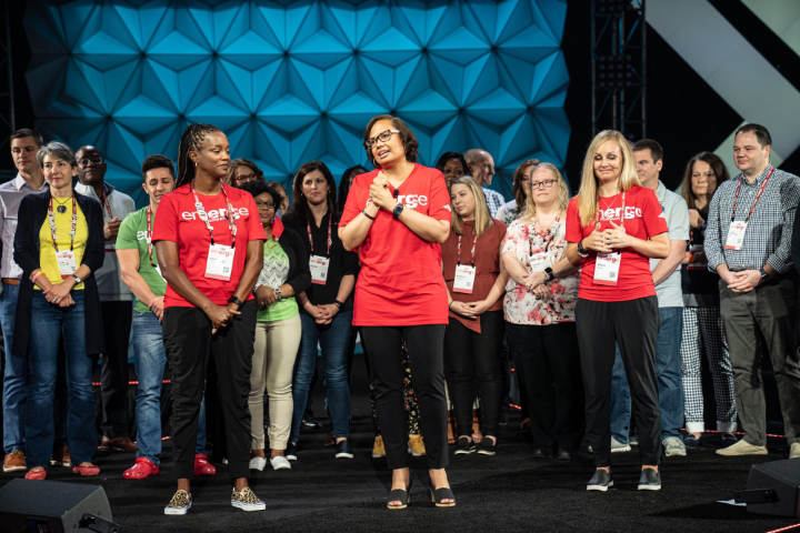 Group of people on stage