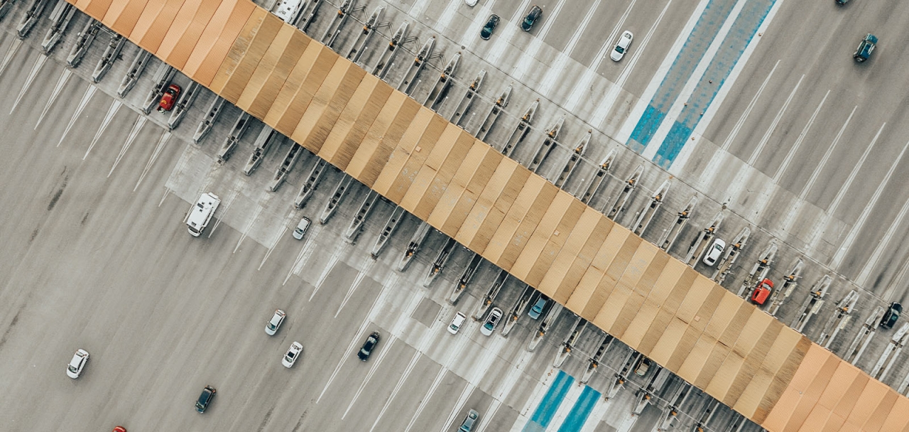 tollbooth from above