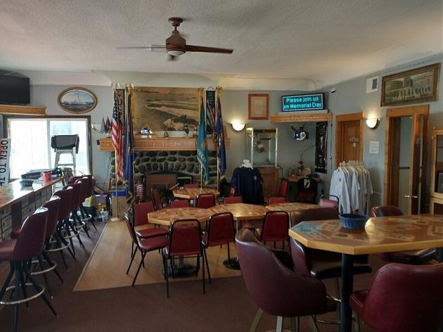 Newly painted American Legion canteen