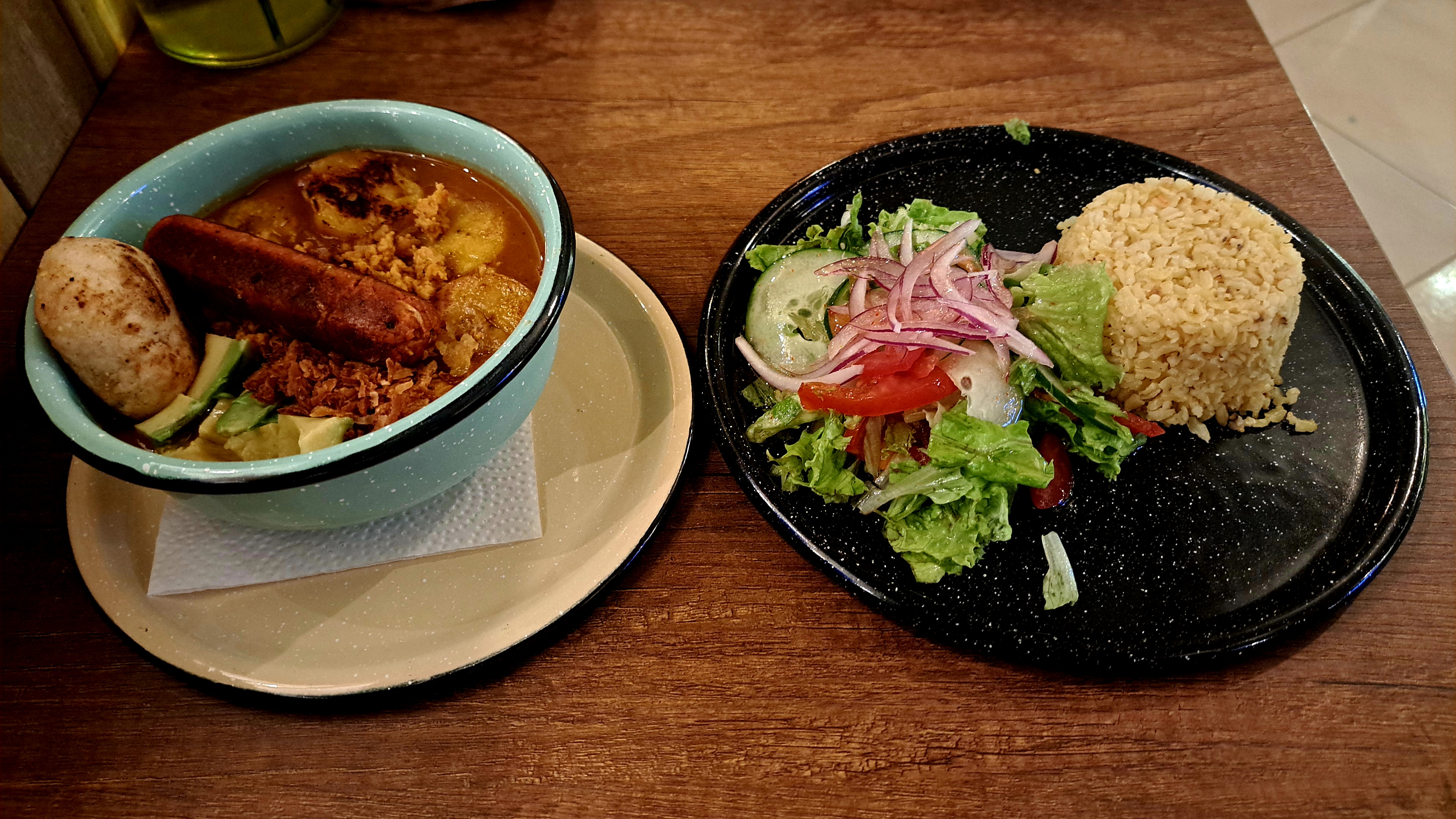 A vegan cazuela (stew), in Guatape