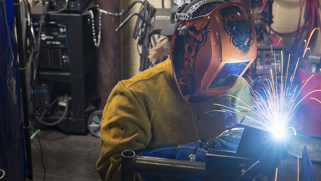 Person welding