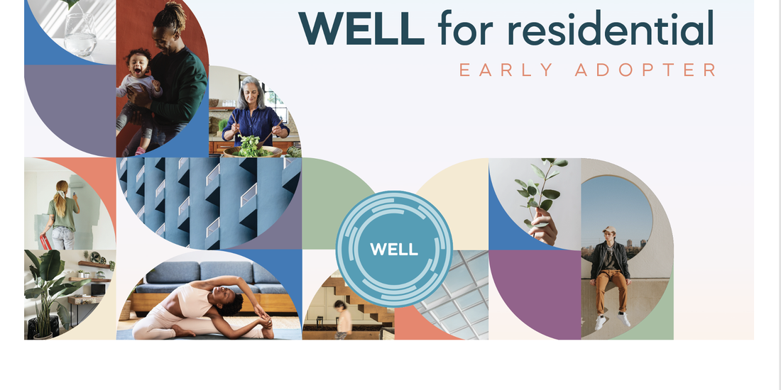 "WELL for residential Early Adopter" with images of people buildings