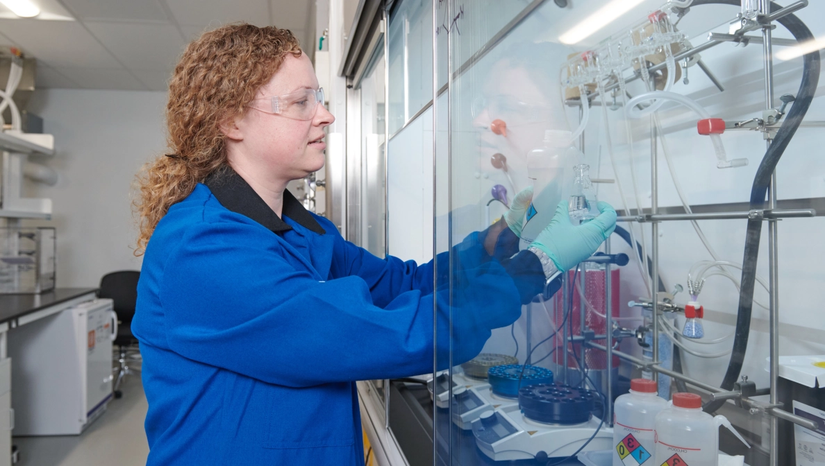 woman working in lab