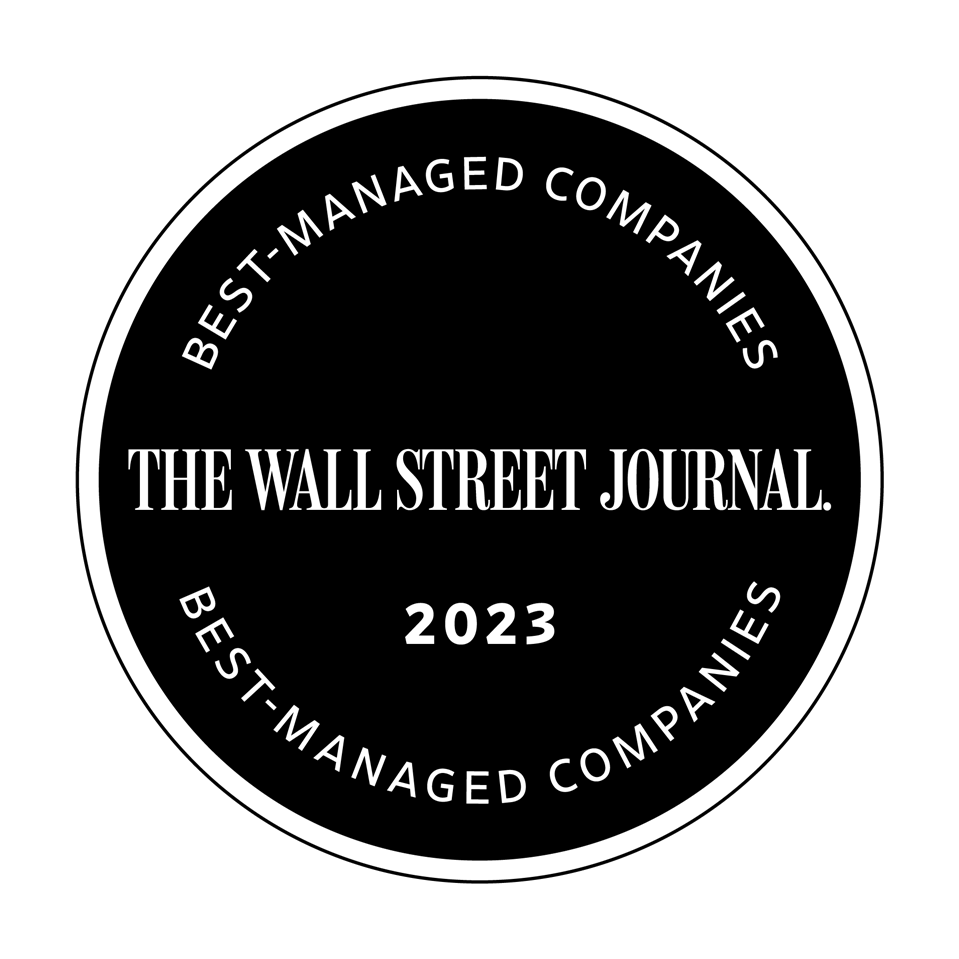 The Wall Street Journal 2023 Best-Managed Companies Badge.