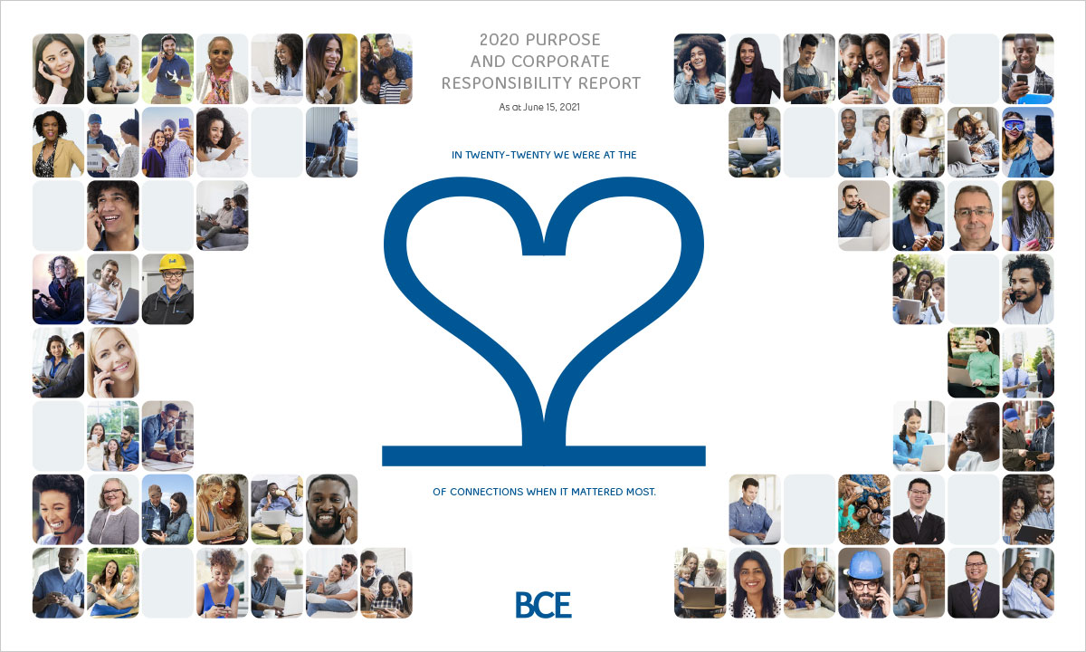 Bell Canada's 2020 Purpose and Corporate Responsibility Report cover