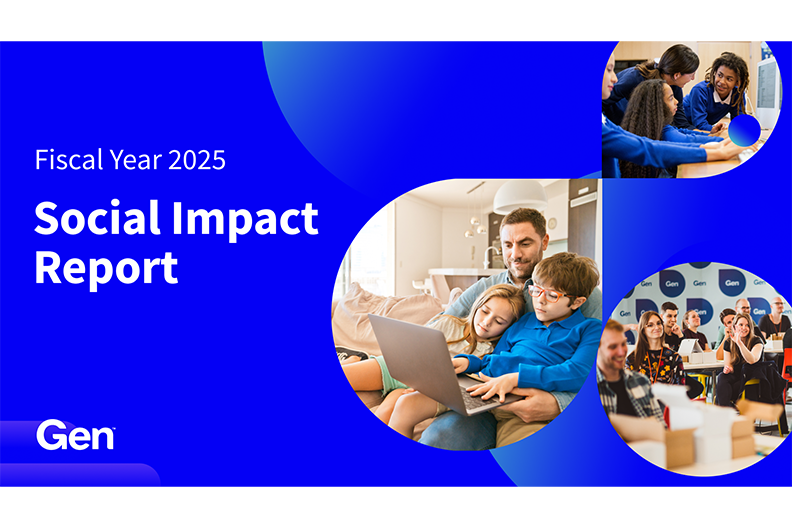 Gen Digital 2025 Social Impact Report Cover