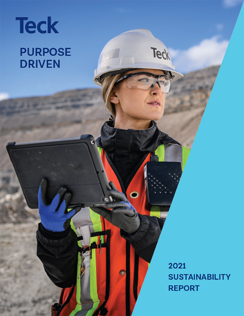Teck Resources 2021 report cover
