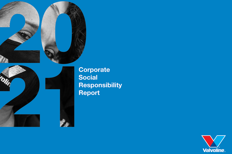 Valvoline 2021 Corporate Social Responsibility Report Cover