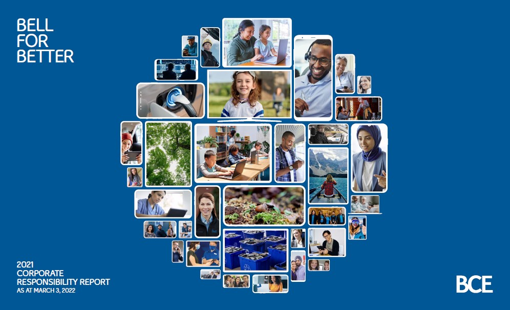 BCE 2021 Corporate Responsibility Report cover