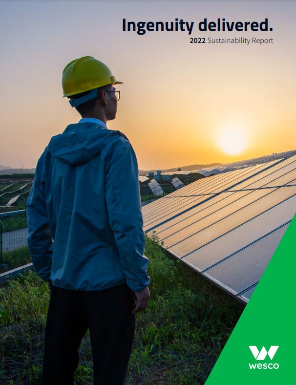 person with solar panels at dusk