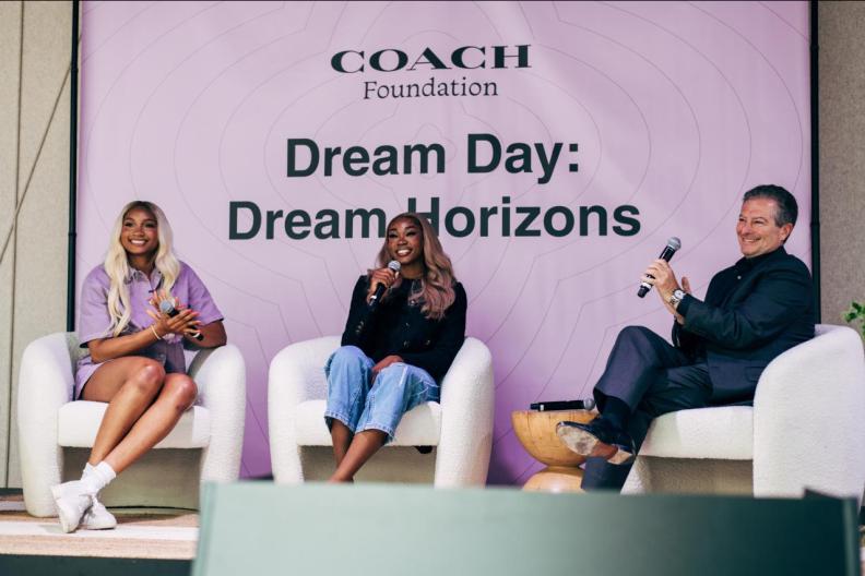 Kiki Iriafen, Aneesah Morrow and Todd Kahn at Coach Foundation Dream Day 